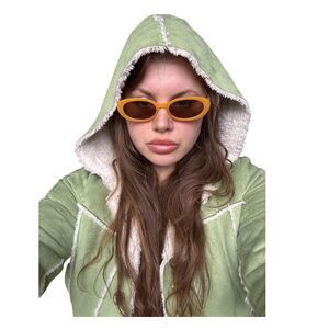 Unbranded Women's Green and White Hoodie